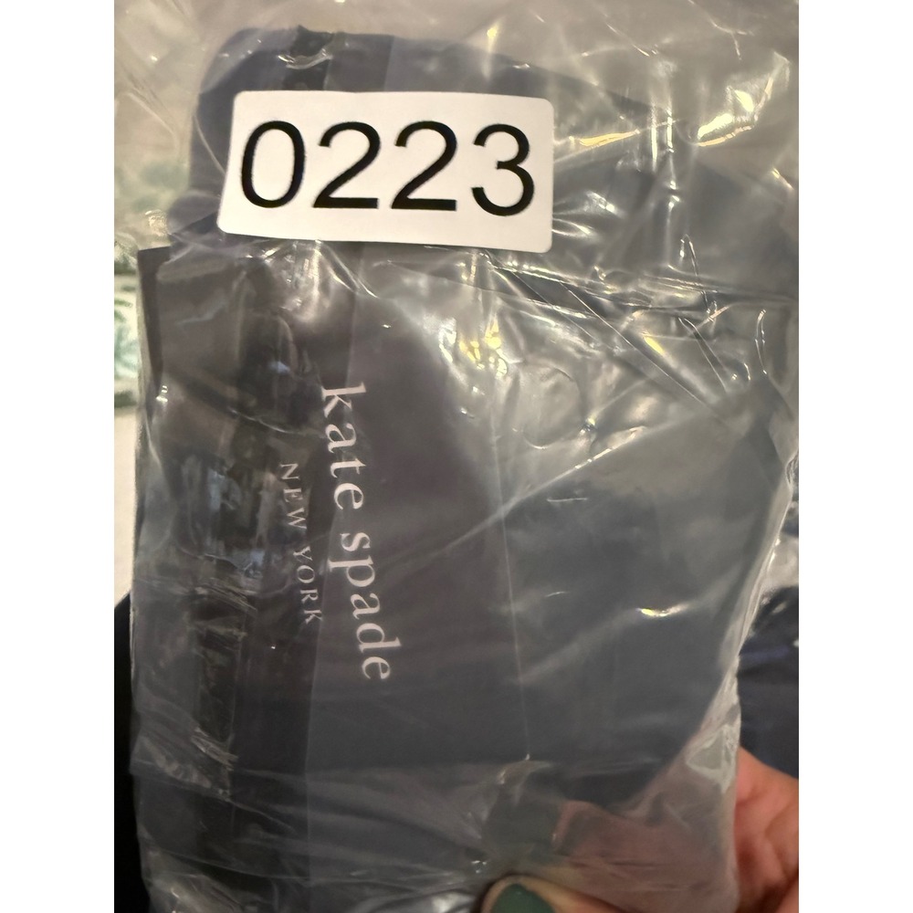 Kate Spade New York Black Bikini Top Front Tie S8C326S Womens Small New - Picture 12 of 12